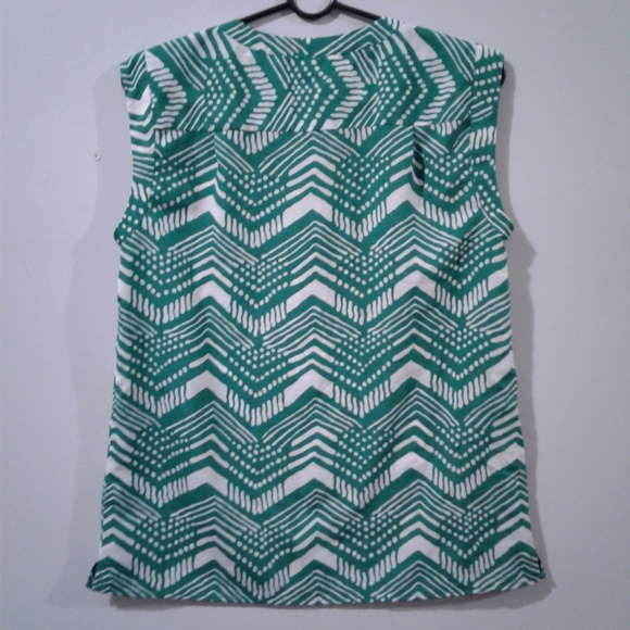 J.Crew Printed Sleeveless Popover Shirt Size 4 - Picture 3 of 6